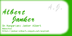 albert janker business card